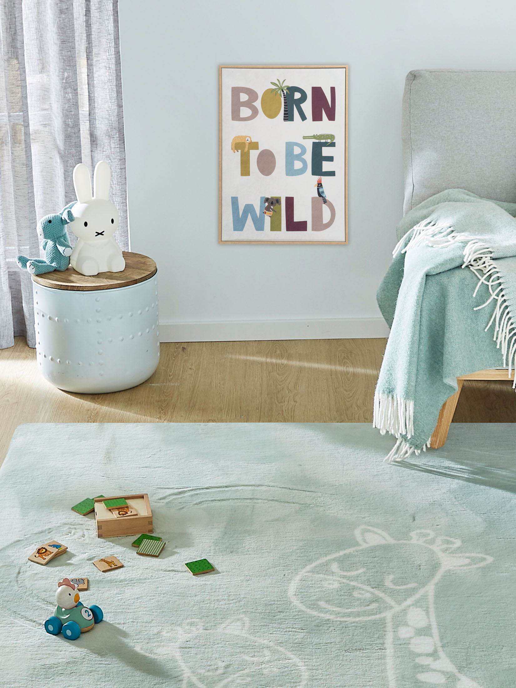 Born to be Wild Leinwand-Druck-gerahmt, Multicolor