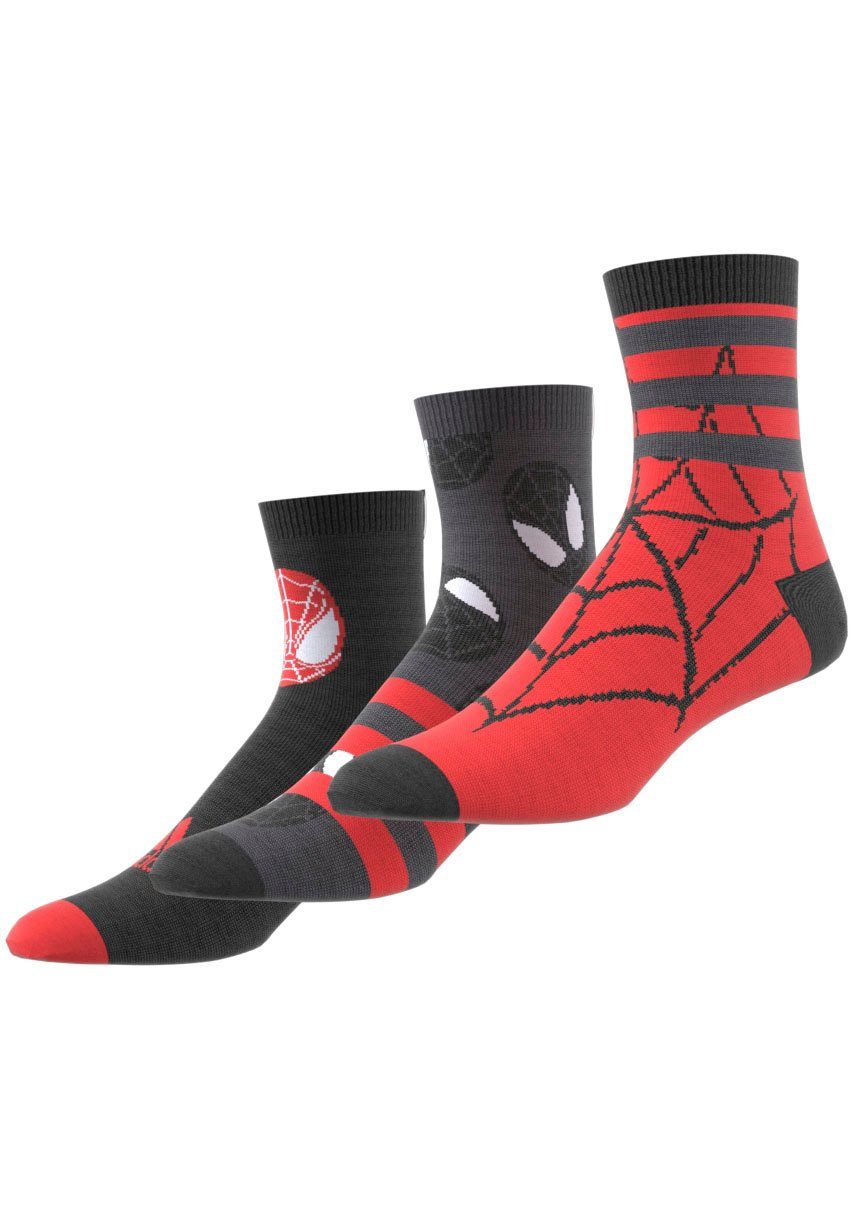 adidas Performance Sportsocken MARVEL SPIDERMAN CREW SOCKEN, 3 PAAR (3-Paar)