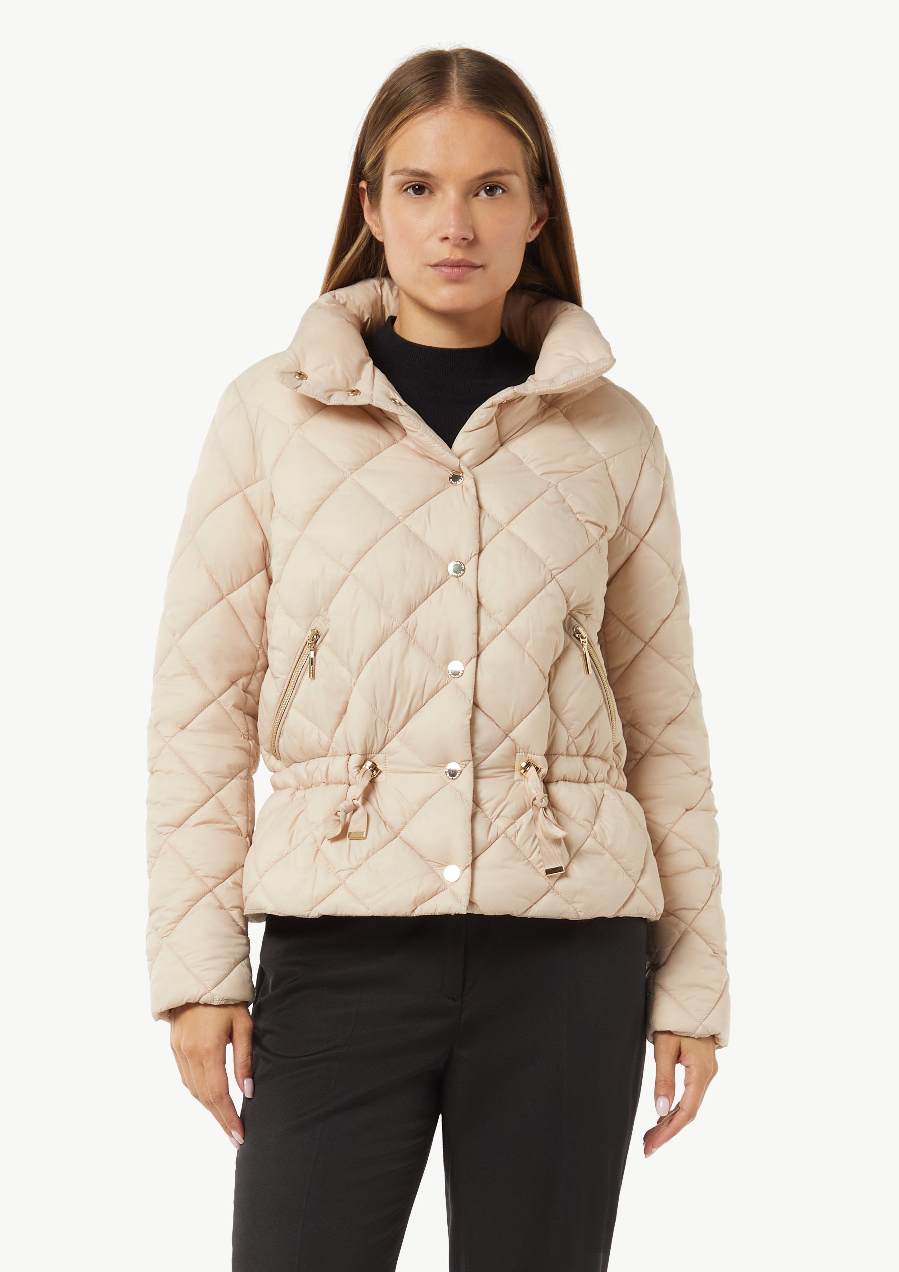 Steppjacke mit Taillendetail - beige