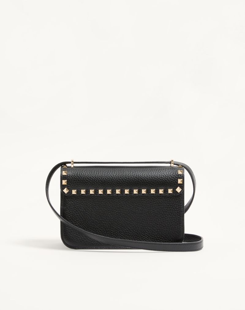 Valentino Garavani Rockstud Lille Skuldertaske i Kornet Kalveskind