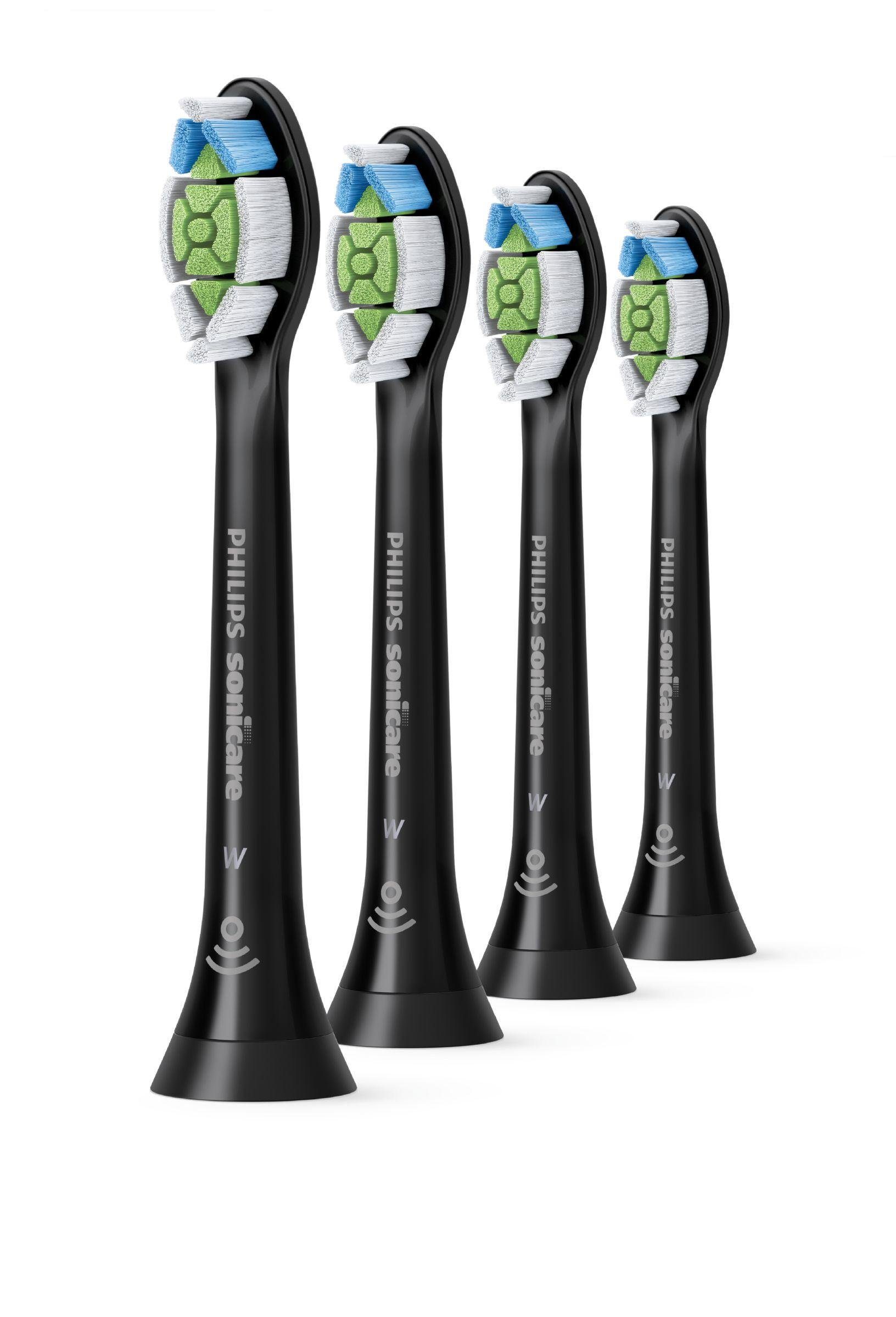 Philips Aufsteckbürsten Sonicare W Optimal White HX6064/11 (4 Stück) schwarz, Packung, 4 Stück, 4 Stück