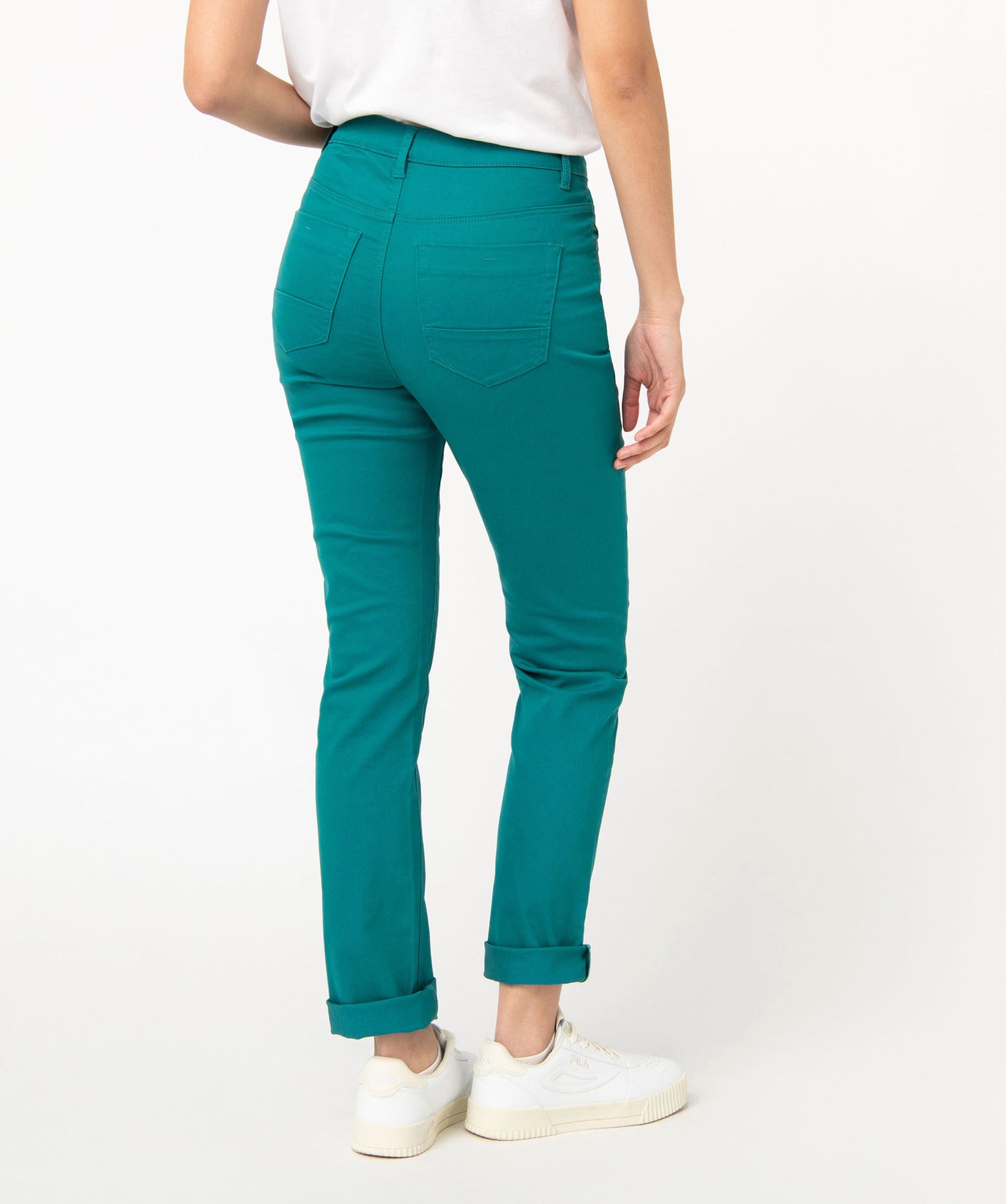 Pantalon femme coupe Regular taille normale bleu | GEMO
