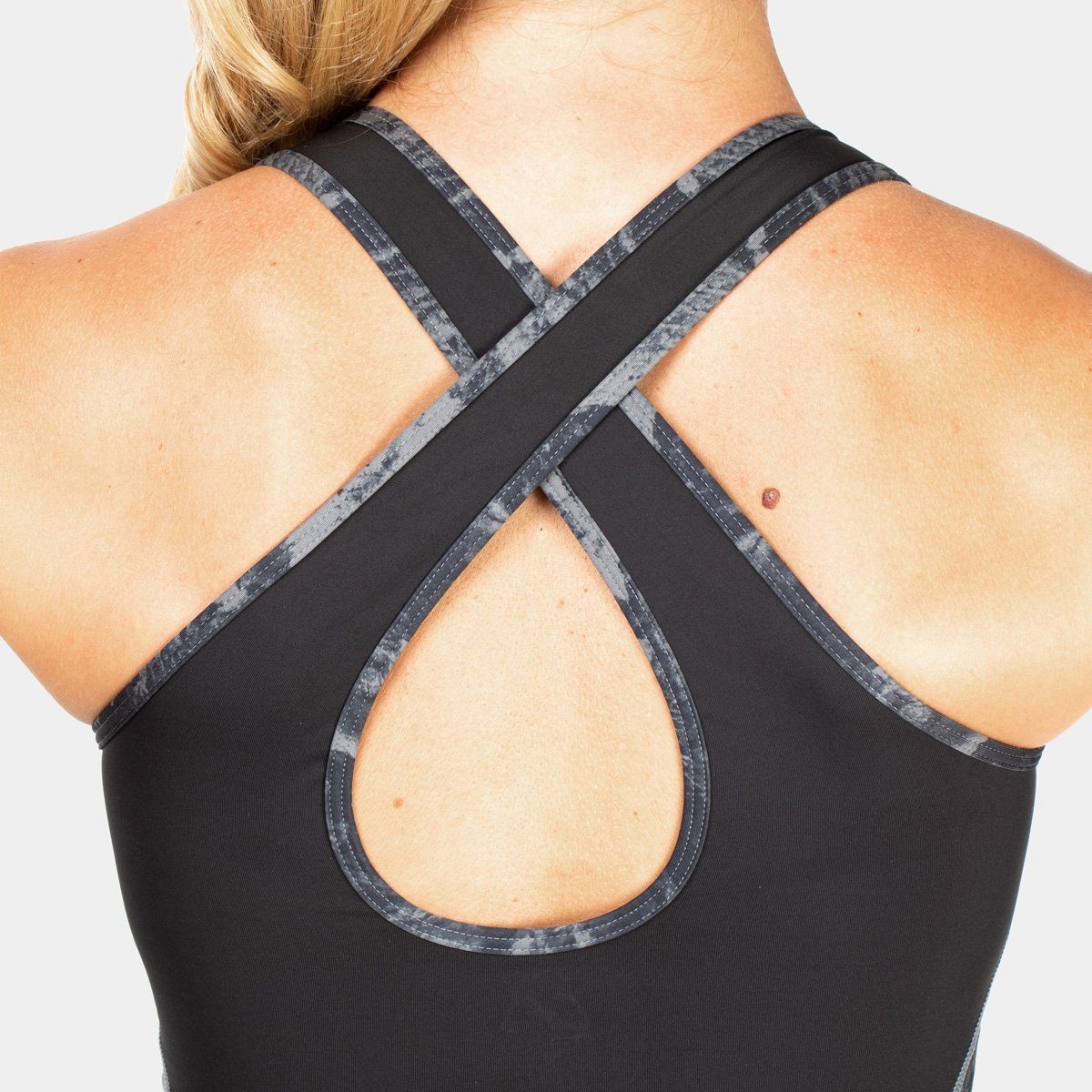 GYM AESTHETICS Sporttop Sport Top mit integriertem BH Performance Kreuzträger, Atmungsaktiv