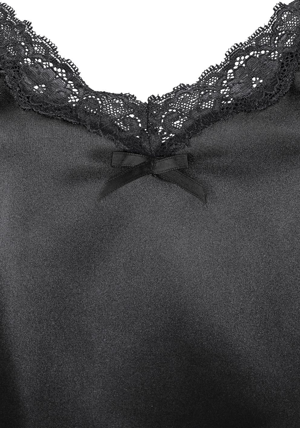 LASCANA Negligé Dessous aus edlem Satin-Stretch mit verführerischer Spitze