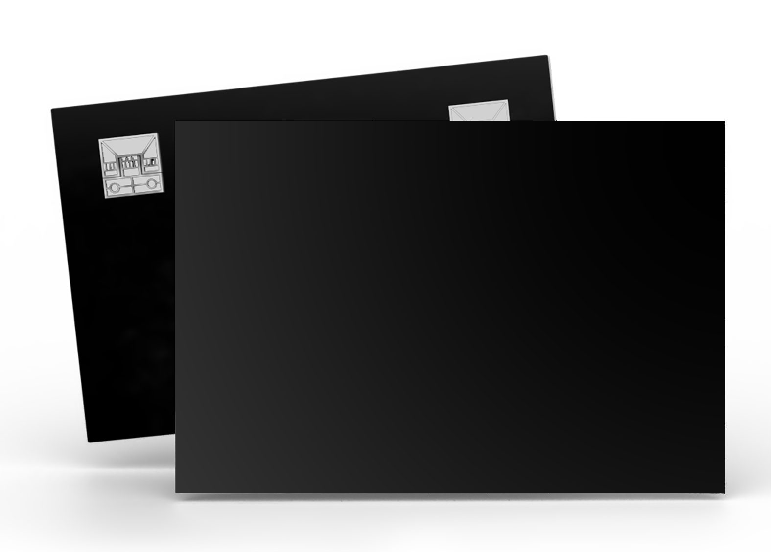wematter Infrarotheizung Modell - HM42 - Schwarz, Oberfläche beschichtetes Sicherheitsglas
