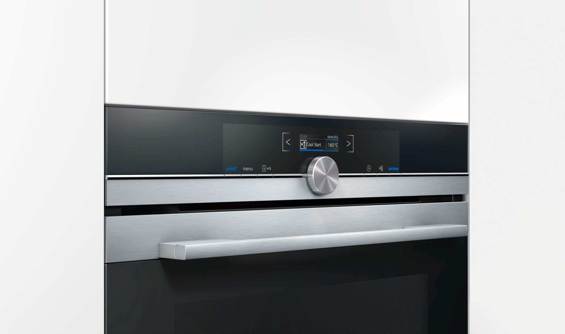 SIEMENS Einbaubackofen iQ700 HB634GBS1, mit Teleskopauszug nachrüstbar, ecoClean Plus, mit ecoClean