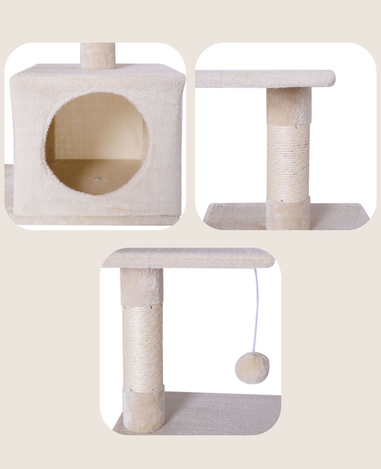 Lionto Kratzbäume Lionto Kratzbaum Höhe 85 cm beige