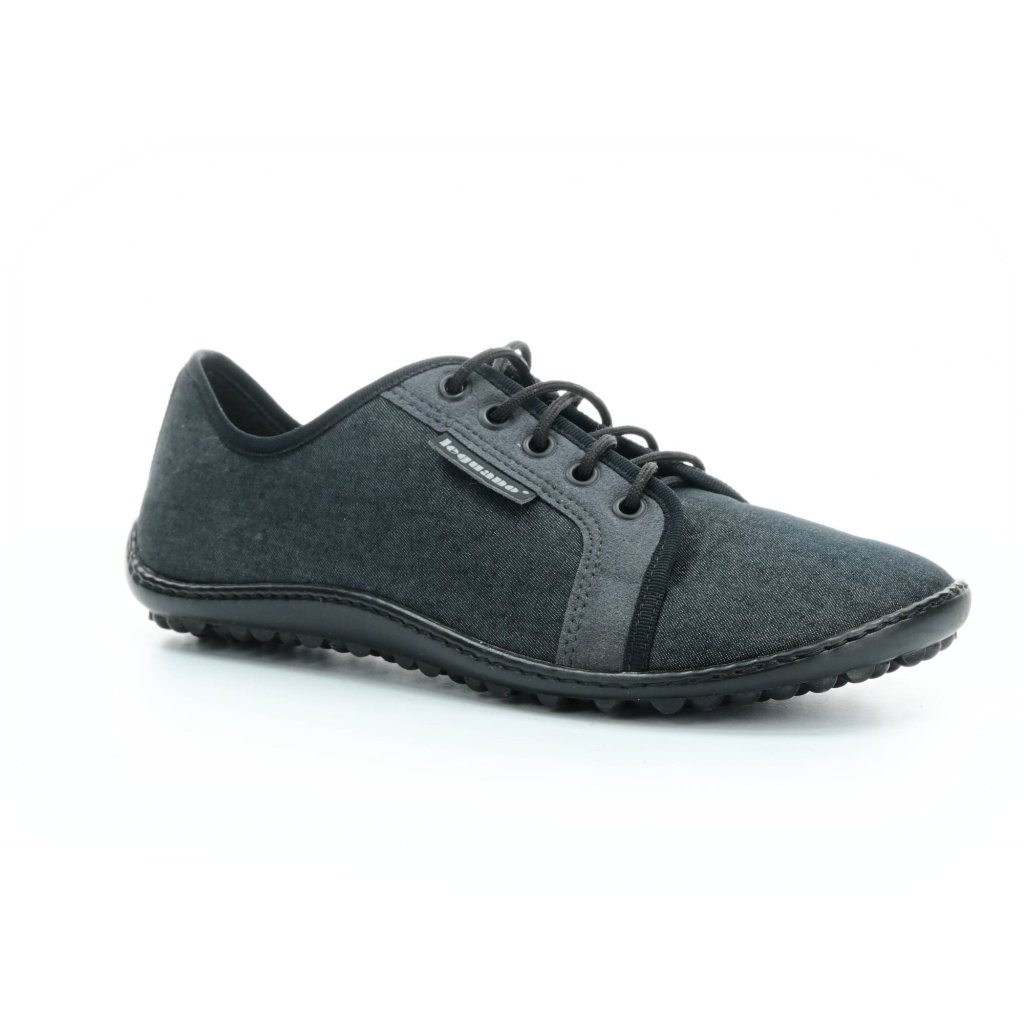 Leguano Denim Graphit Barfußsneakers