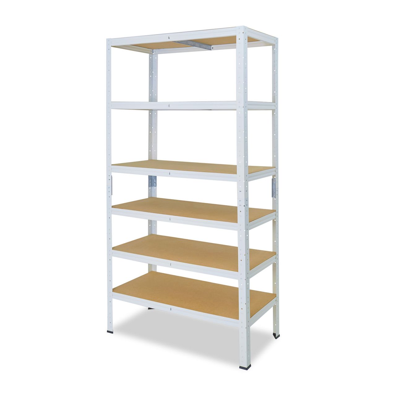 Shelfplaza HOME 200x80x30cm Schwerlastregal in weiß mit 6 Böden