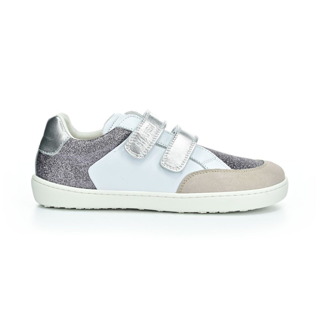 Shapen Charm Mini Silver Leather Barfußsneakers