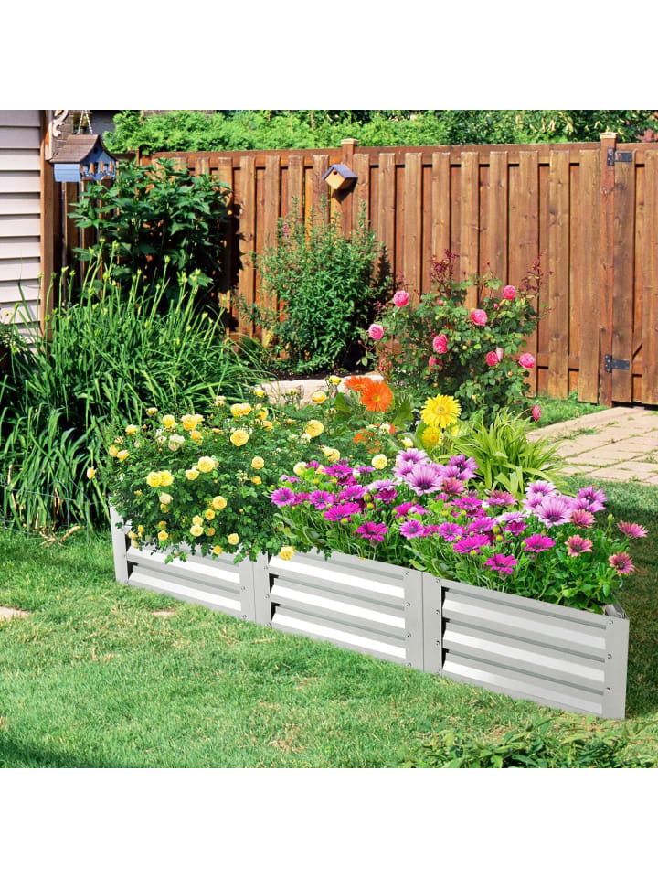 COSTWAY Hochbeet 6 tlg. Set in Silber günstig kaufen onesize