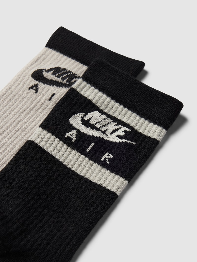 Socken mit Label-Schriftzug im 2er-Pack in offwhite