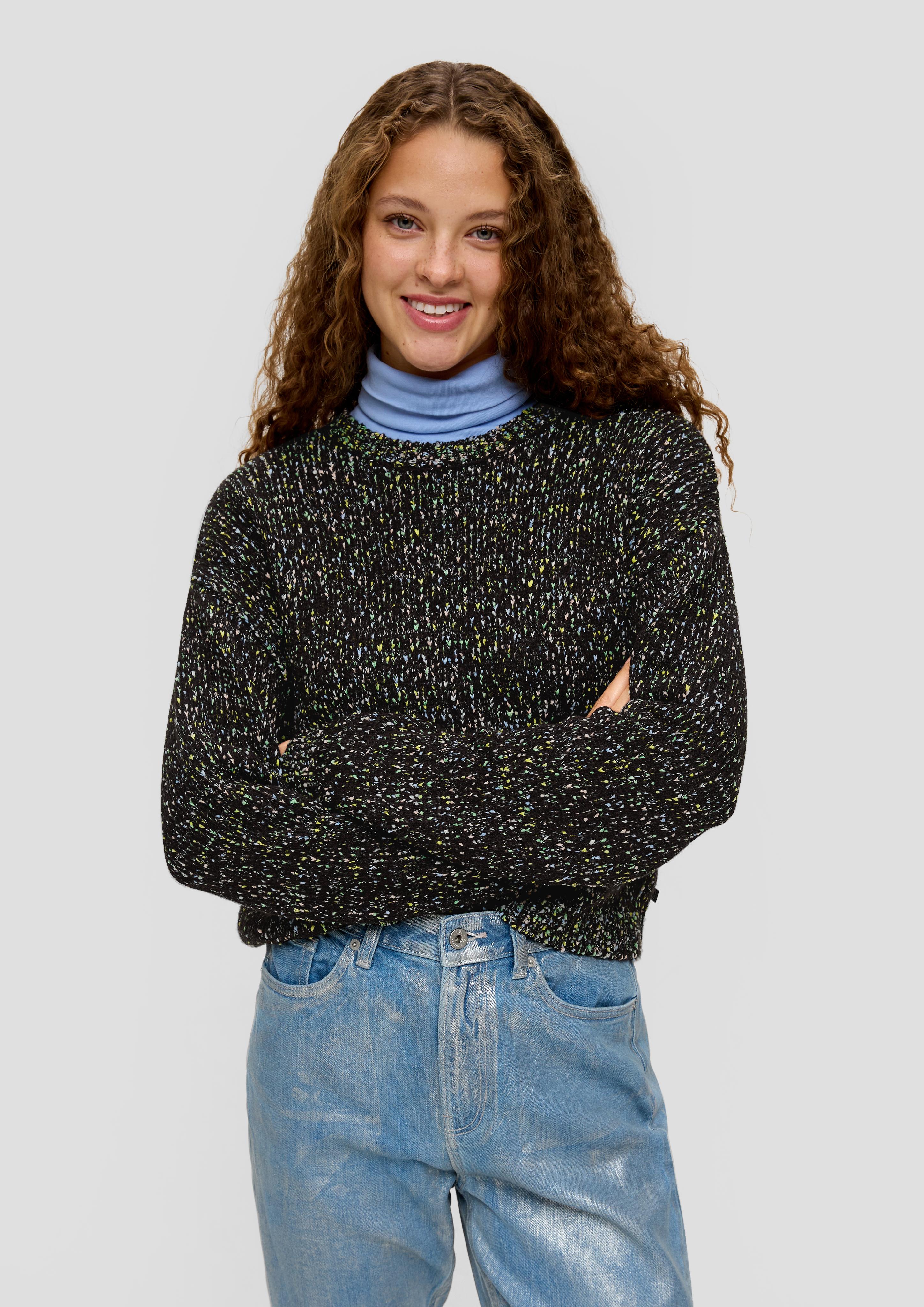 Mehrfarbiger Strickpullover mit Glitzergarn  2138120-99W0