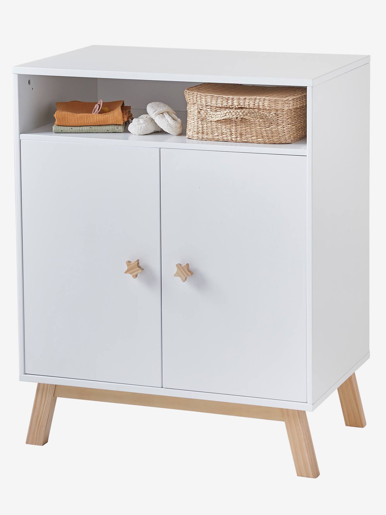 Commode à langer avec placard LIGNE GRANDE OURSE blanc