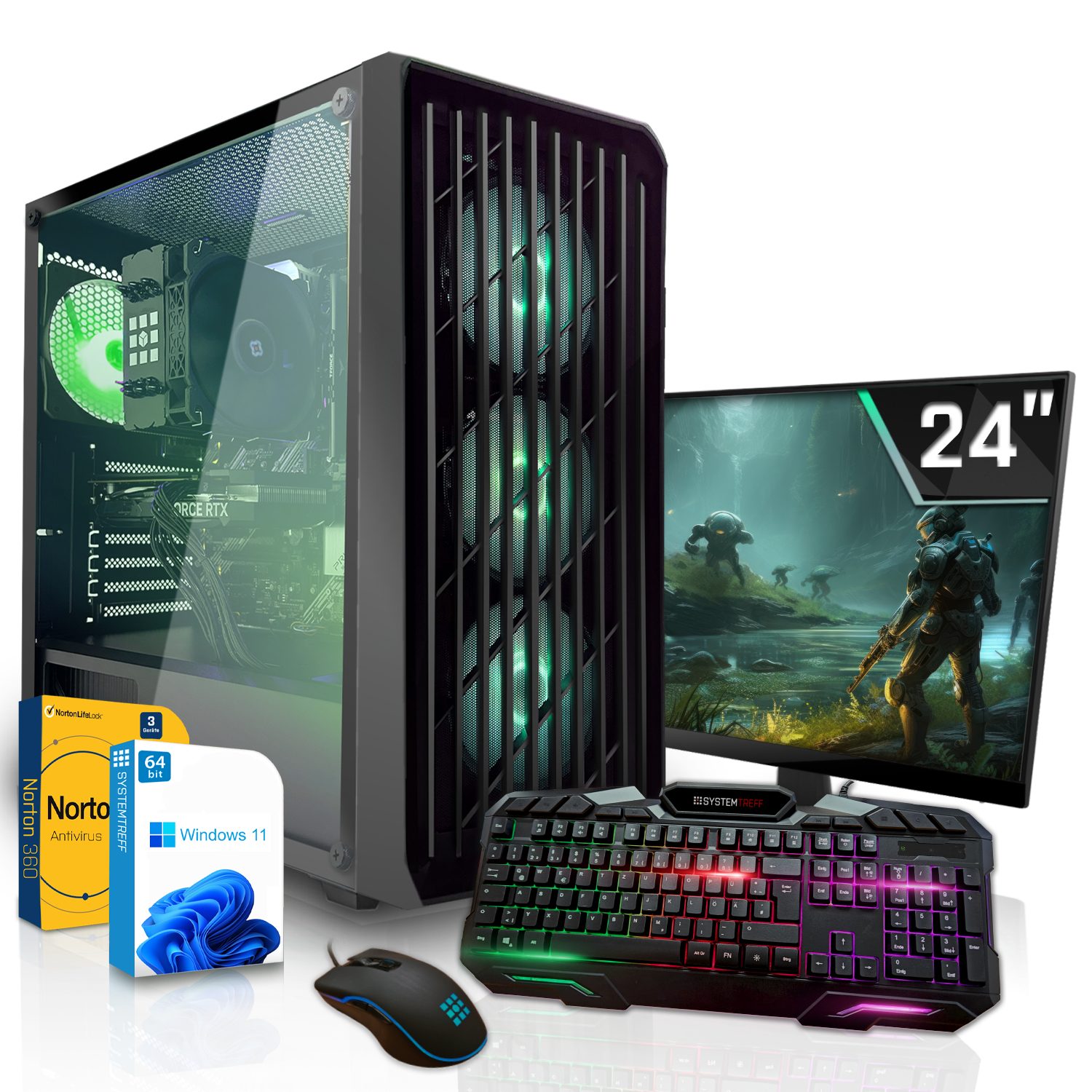 SYSTEMTREFF Gaming-PC-Komplettsystem (24