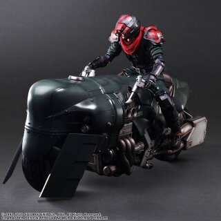 Final Fantasy VII Remake Play Arts Kai Actionfigur & Fahrzeug Shinra Elite Security Officer & Bike