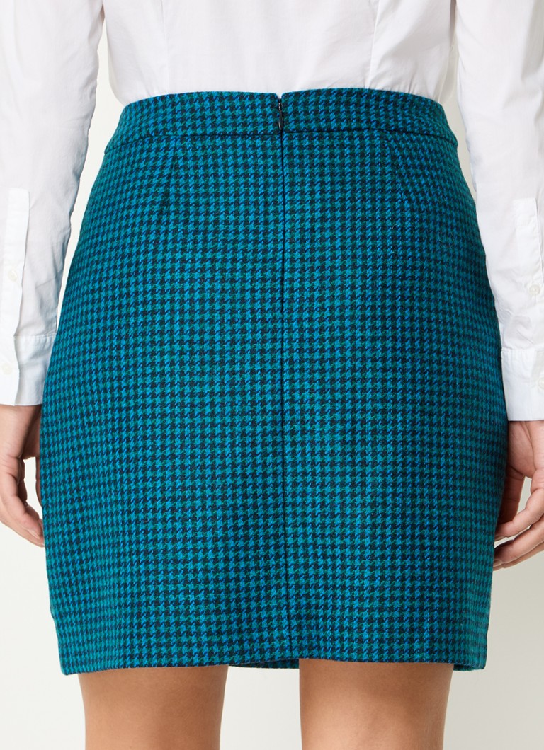 Fustă mini în carouri cu model Houndstooth de Leah de Hobbs