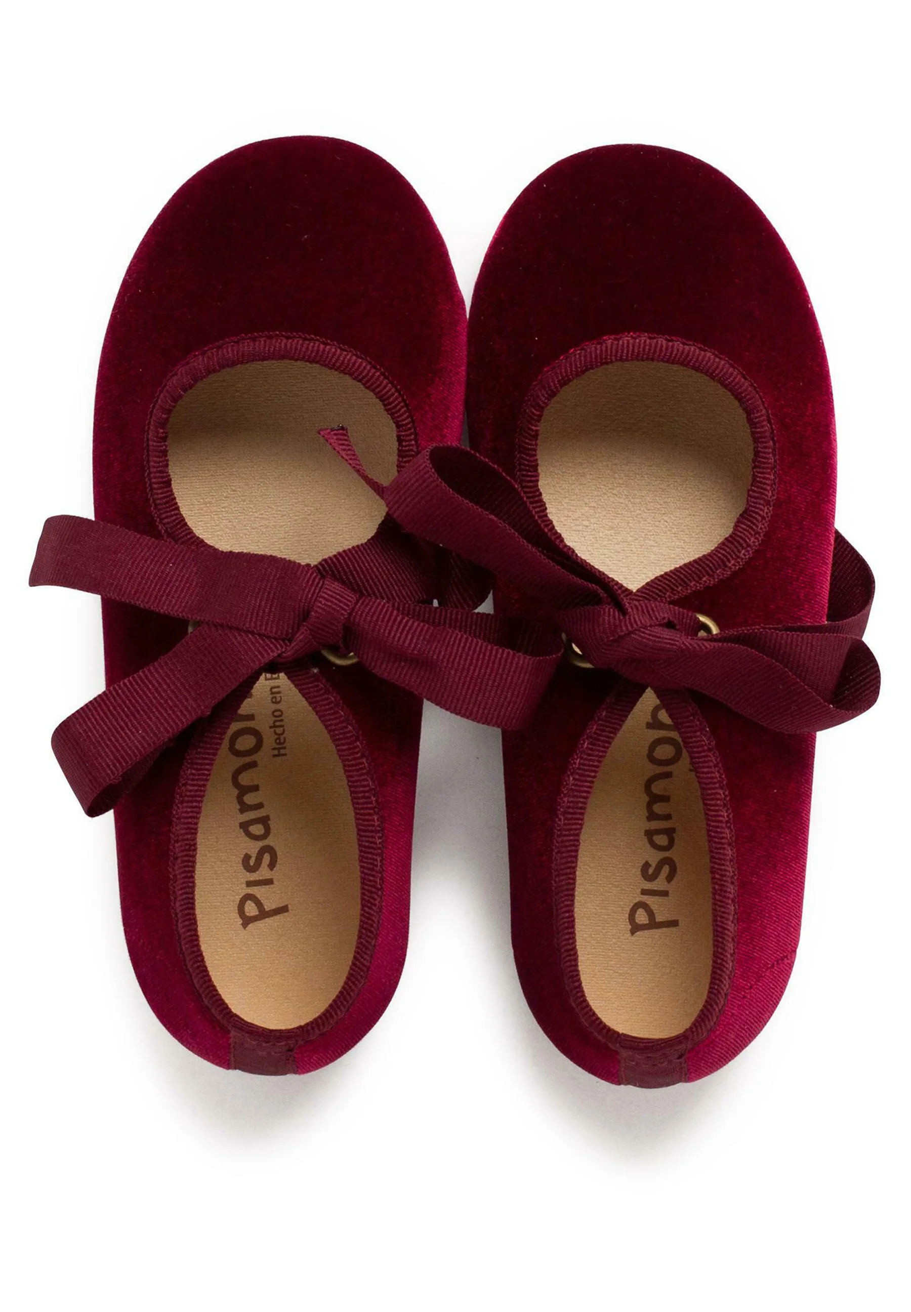 Pisamonas MERCEDITAS TERCIOPELO LAZO FAYA NIÑA - Zapatos primeros pasos