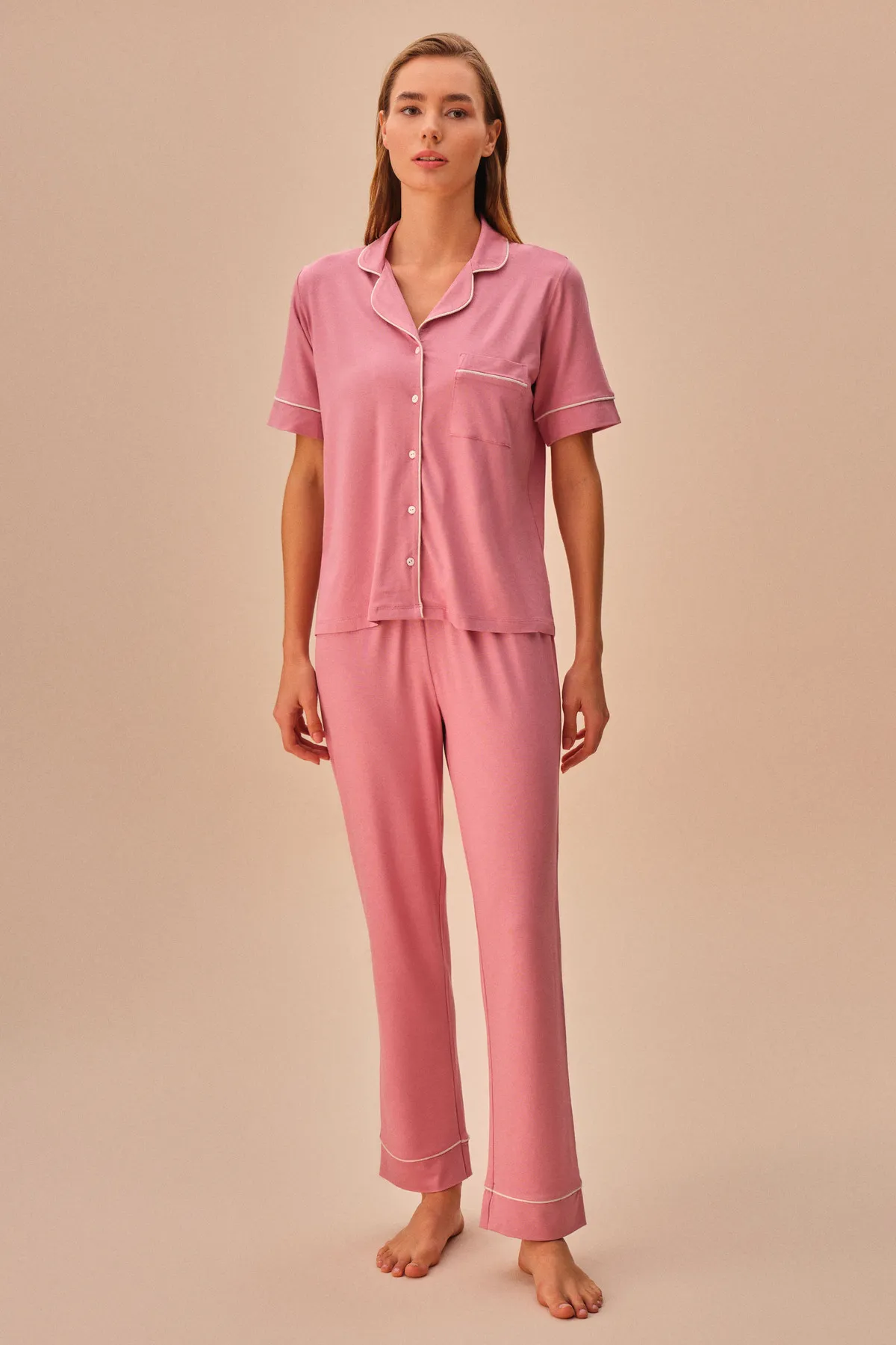 SUWEN  Misty Maskulines Pyjama-Set