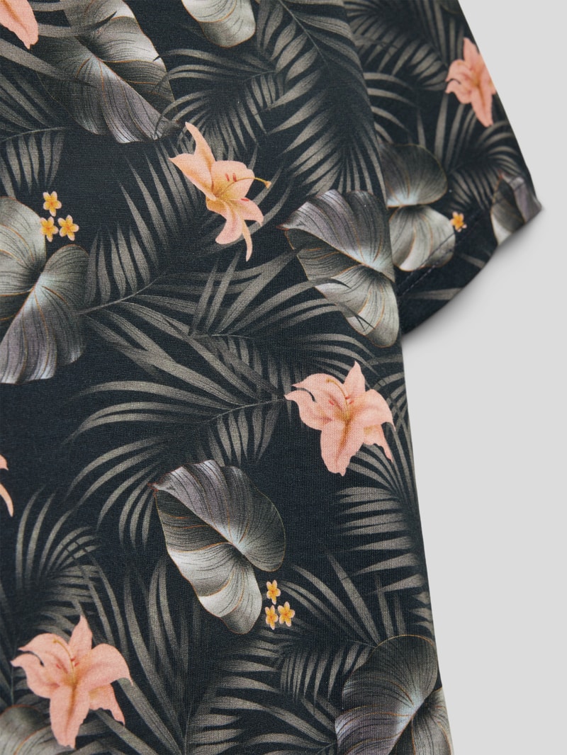 T-Shirt mit Allover-Print in graphit