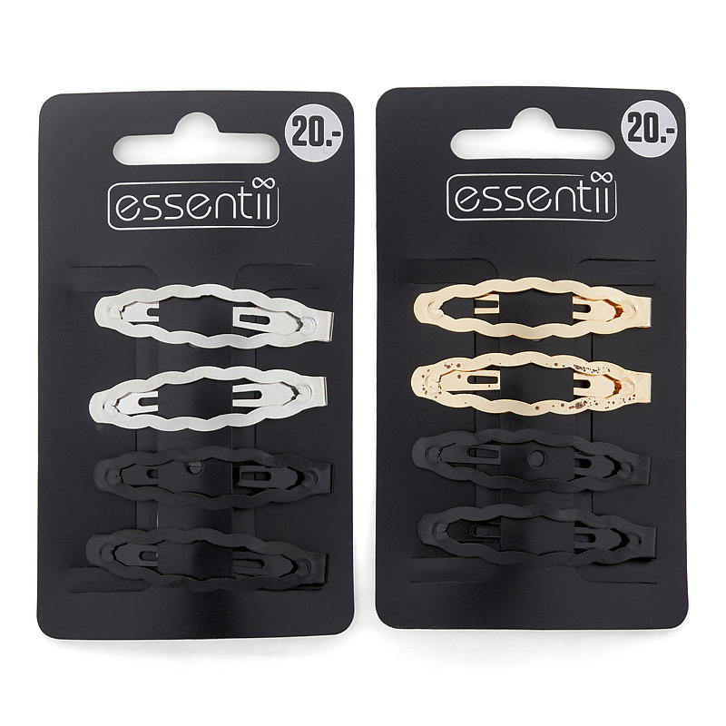 Essentii Hårspenne 4-pk metall klips