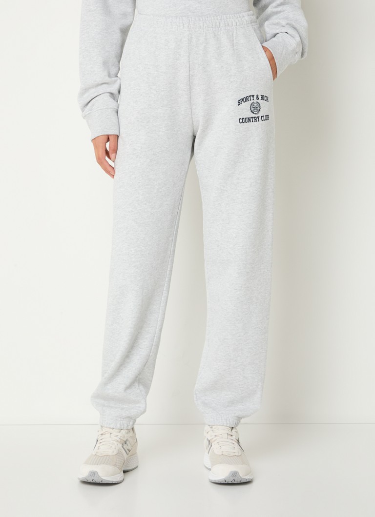 Sporty & Rich High waist tapered fit jogging trousers with side pockets