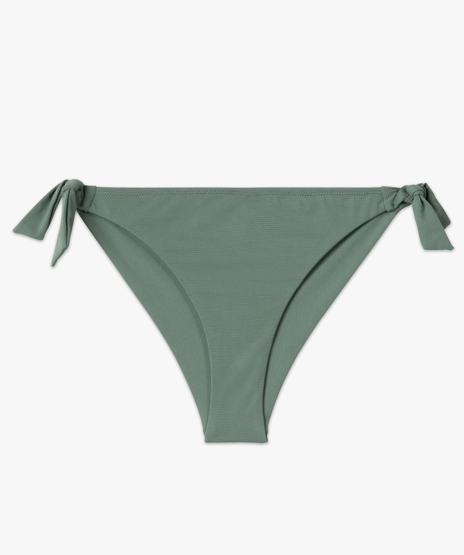 Bas de maillot de bain femme uni forme tanga vert | GEMO