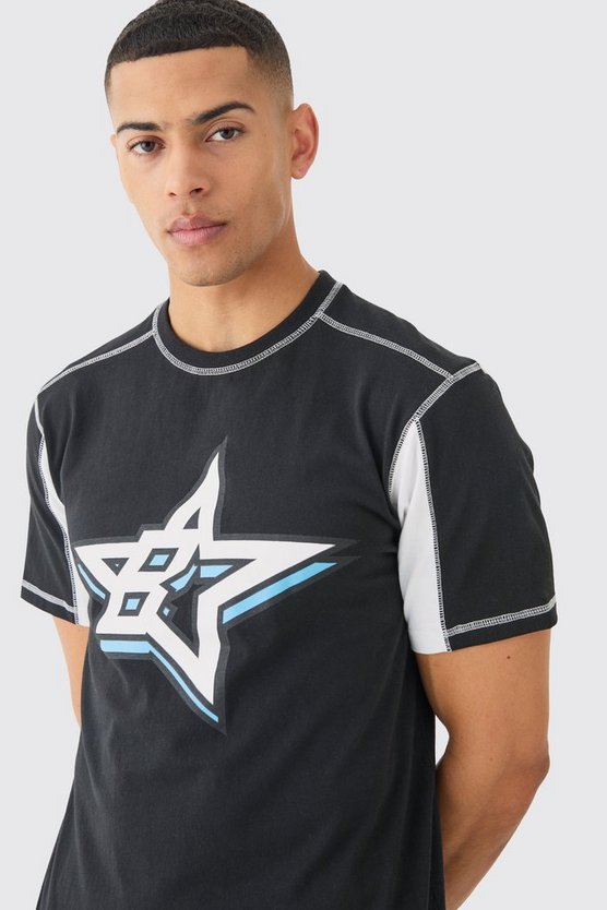 Official T-Shirt mit Kontrast-Naht