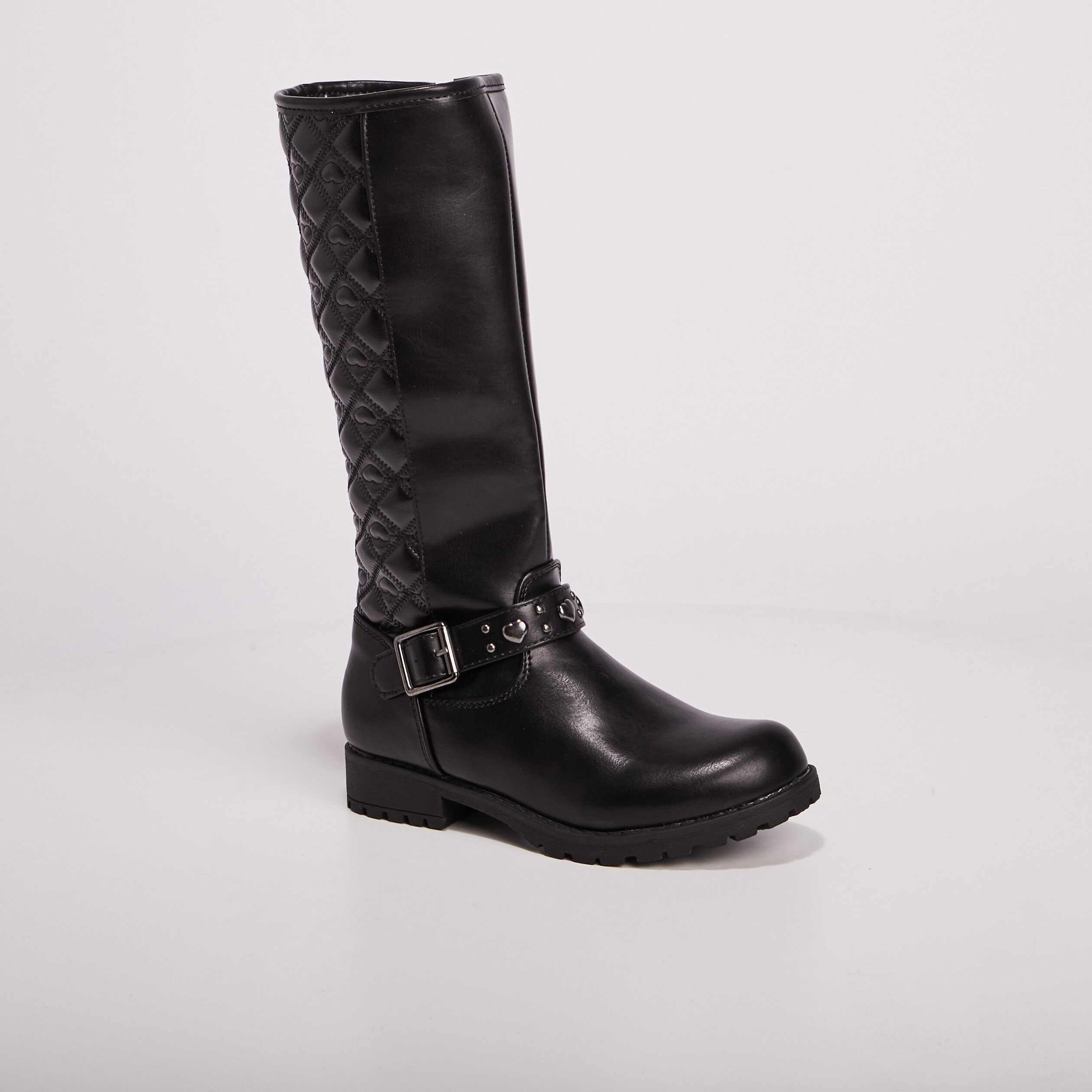 Bottes matelassées noir fille | La Halle