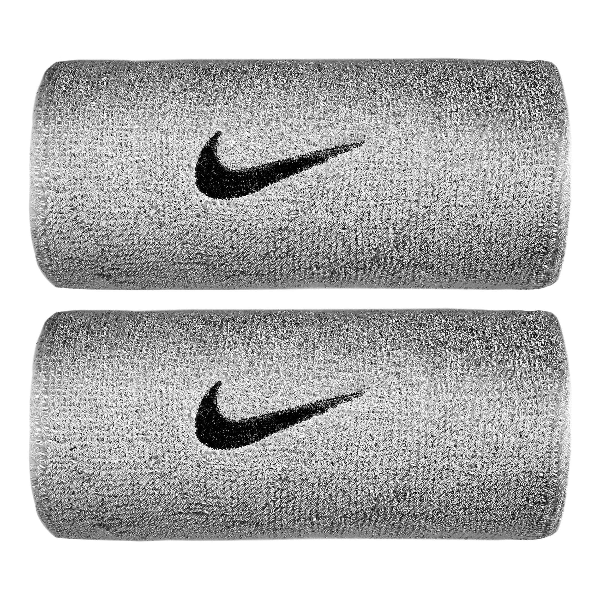 Swoosh Doublewide Schweißband 2er Pack - Hellgrau, Schwarz