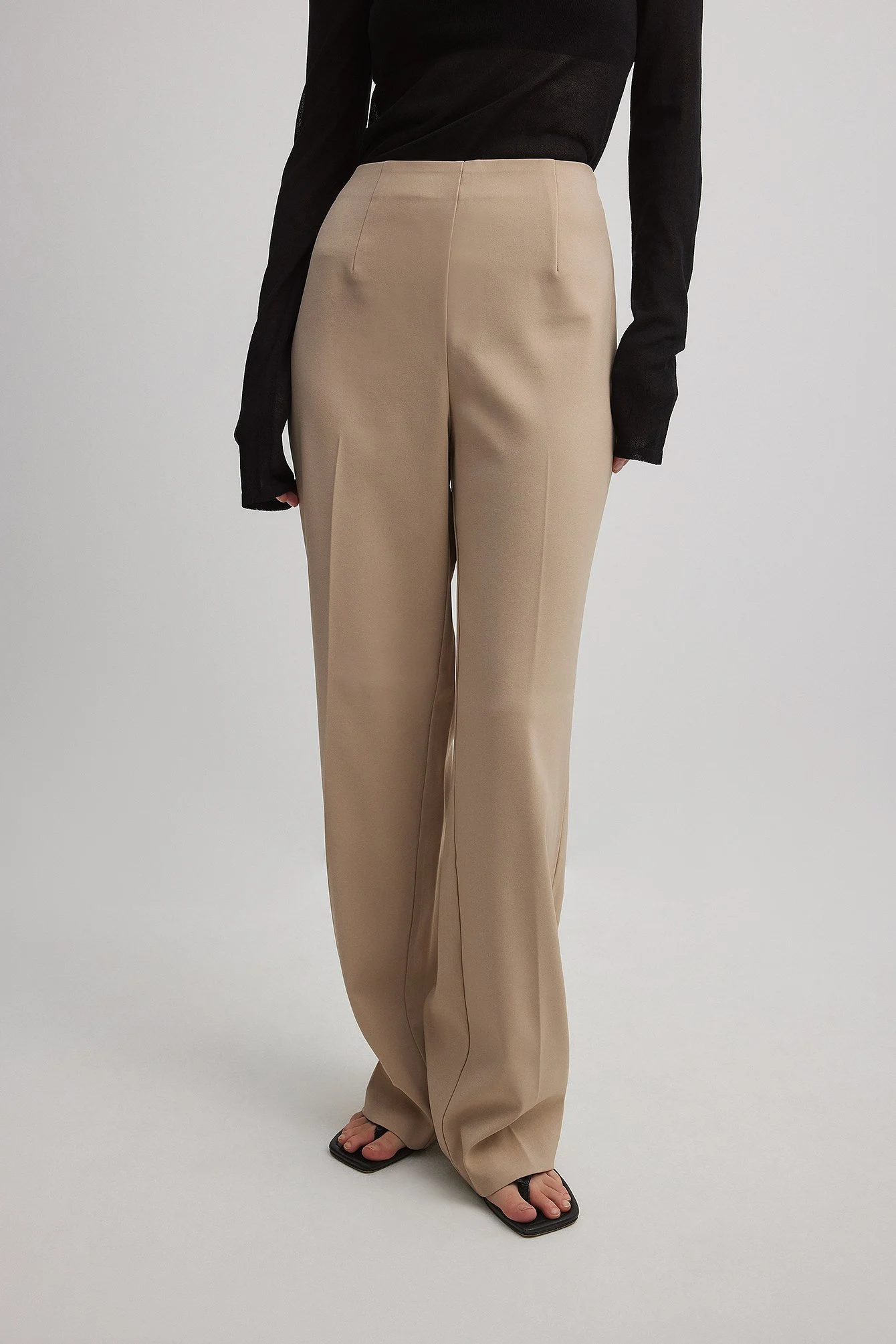 Tailored Darted High Waist Suit Pants