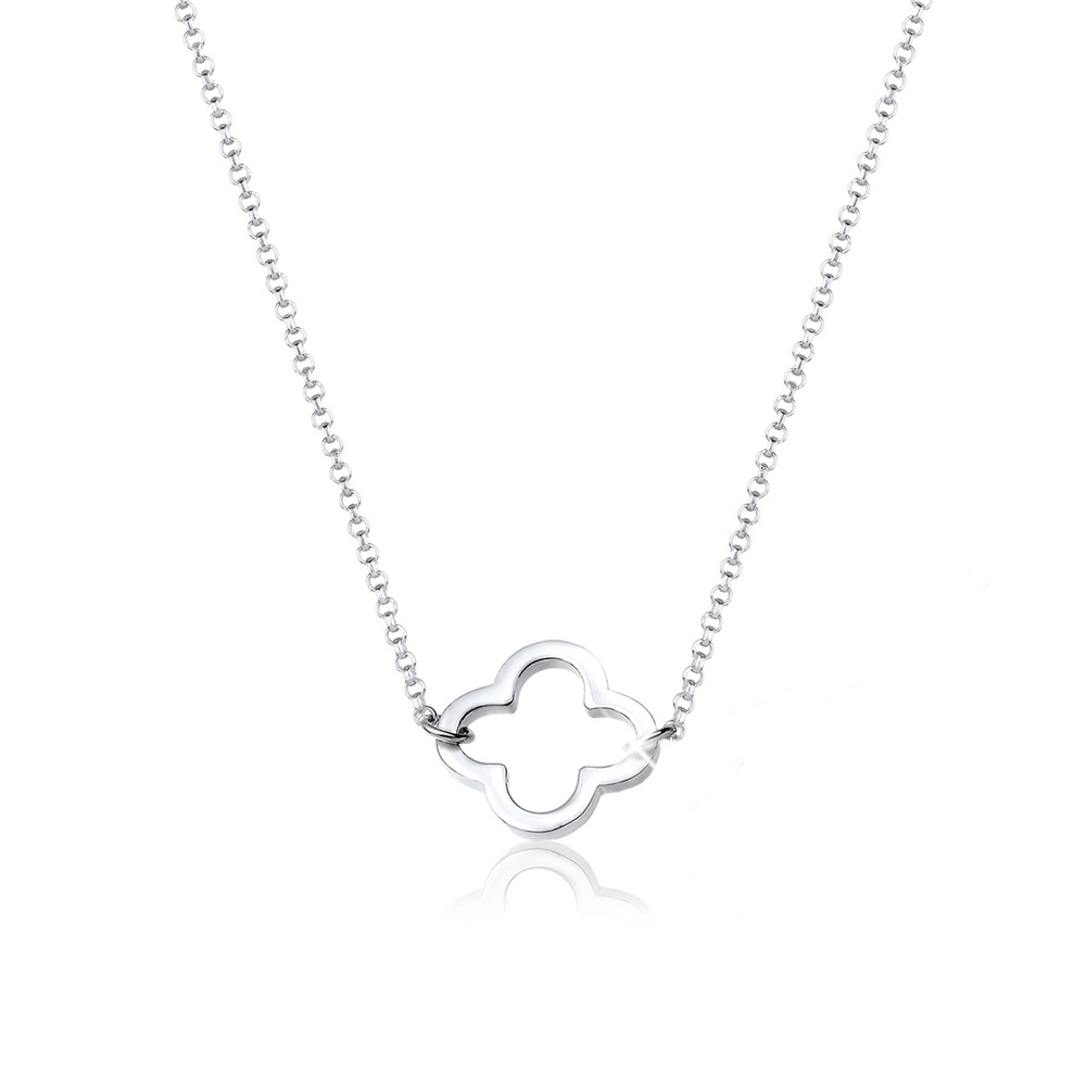 Elli Elli Collier Femmes Trèfle Filigrane Porte-bonheur en Argent Sterling 925 Bijoux
