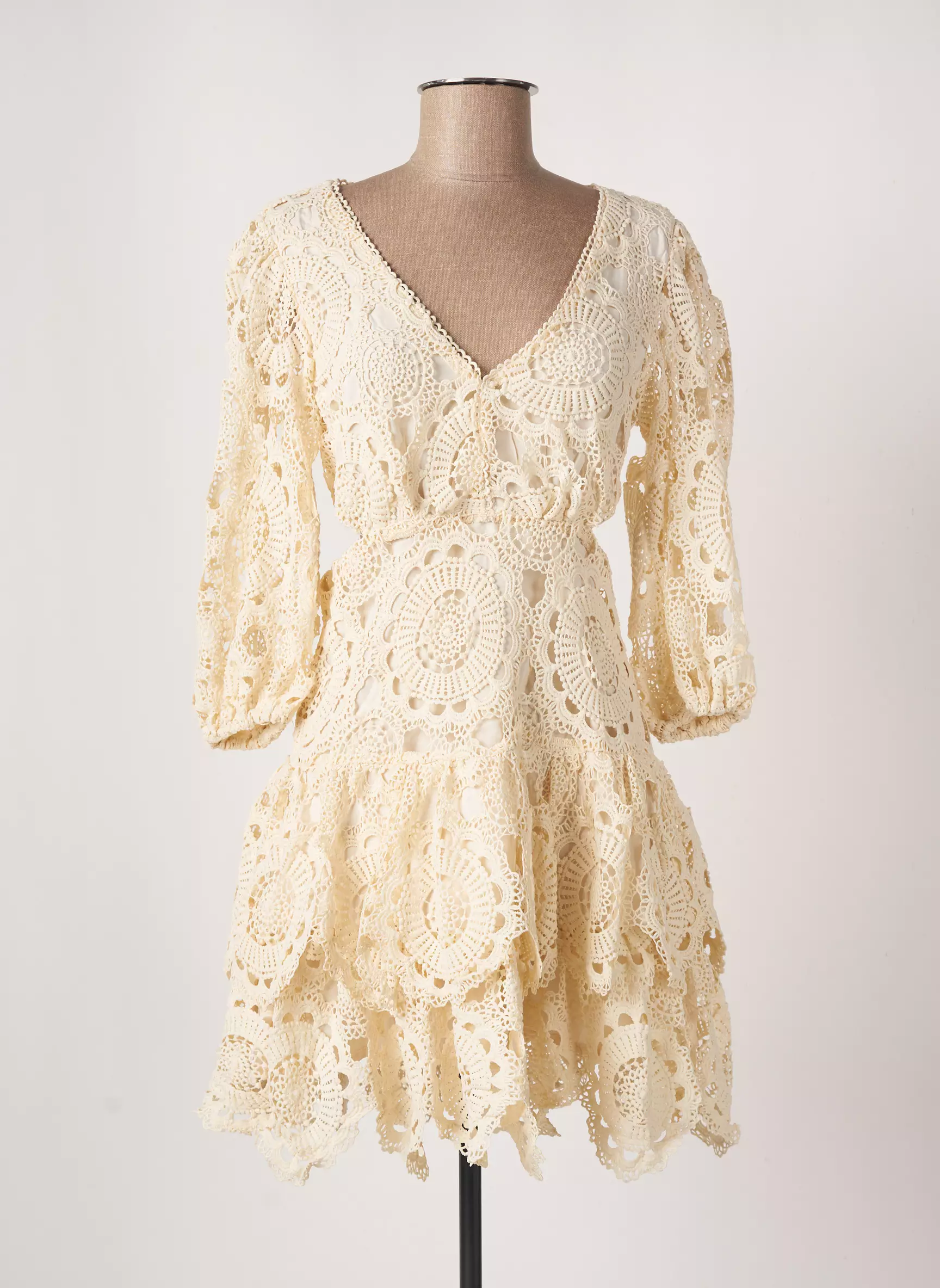 Golden Days Robes Mi Longues Femme couleur beige