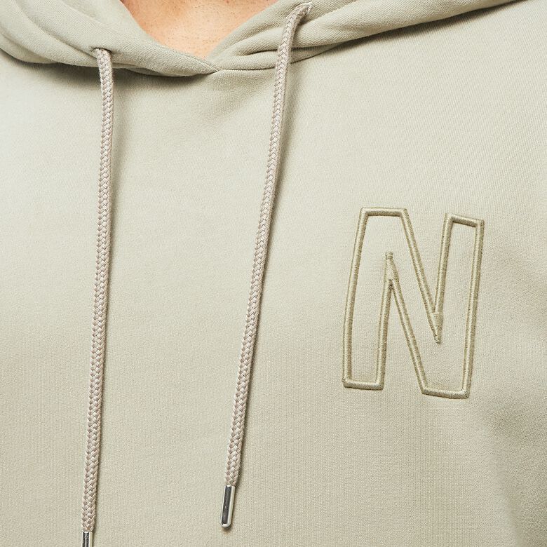 Norse Projects Arne Relaxed Organic Brushed Fleece N Logo Hoodie sand