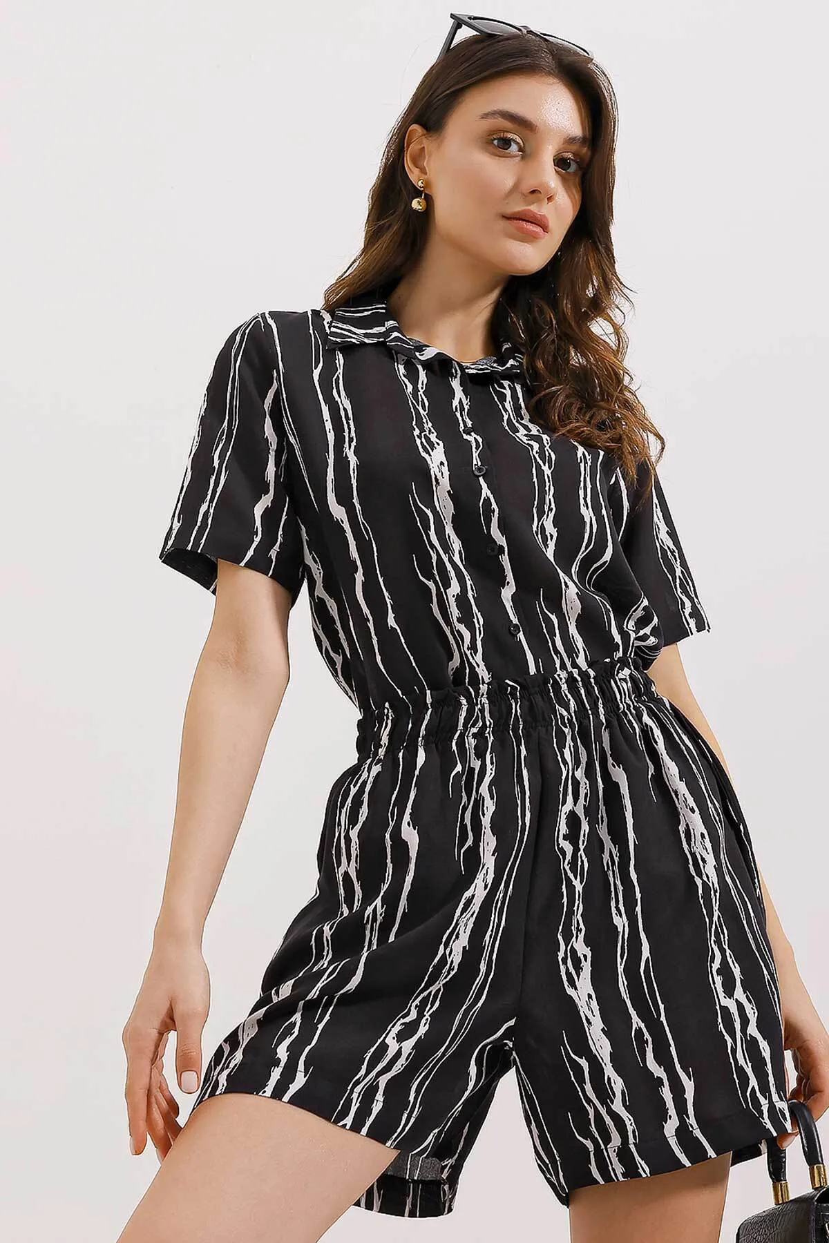 Bigdart  20190 Shorts-Shirt-Doppelset - Schwarz