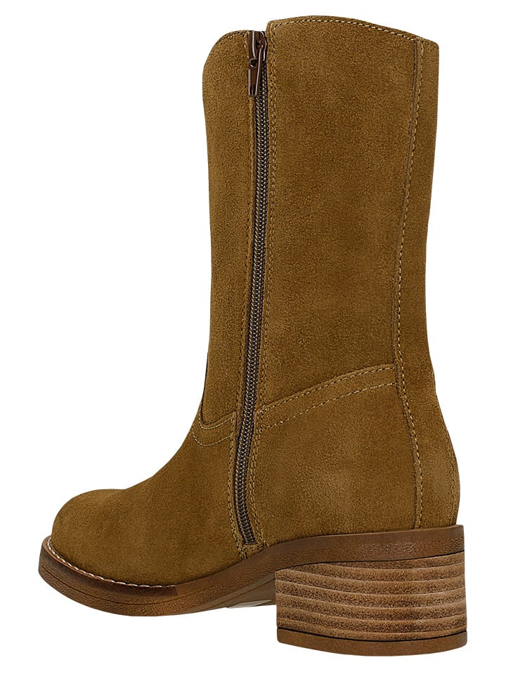 Wojas Leder-Stiefeletten in Hellbraun günstig kaufen
