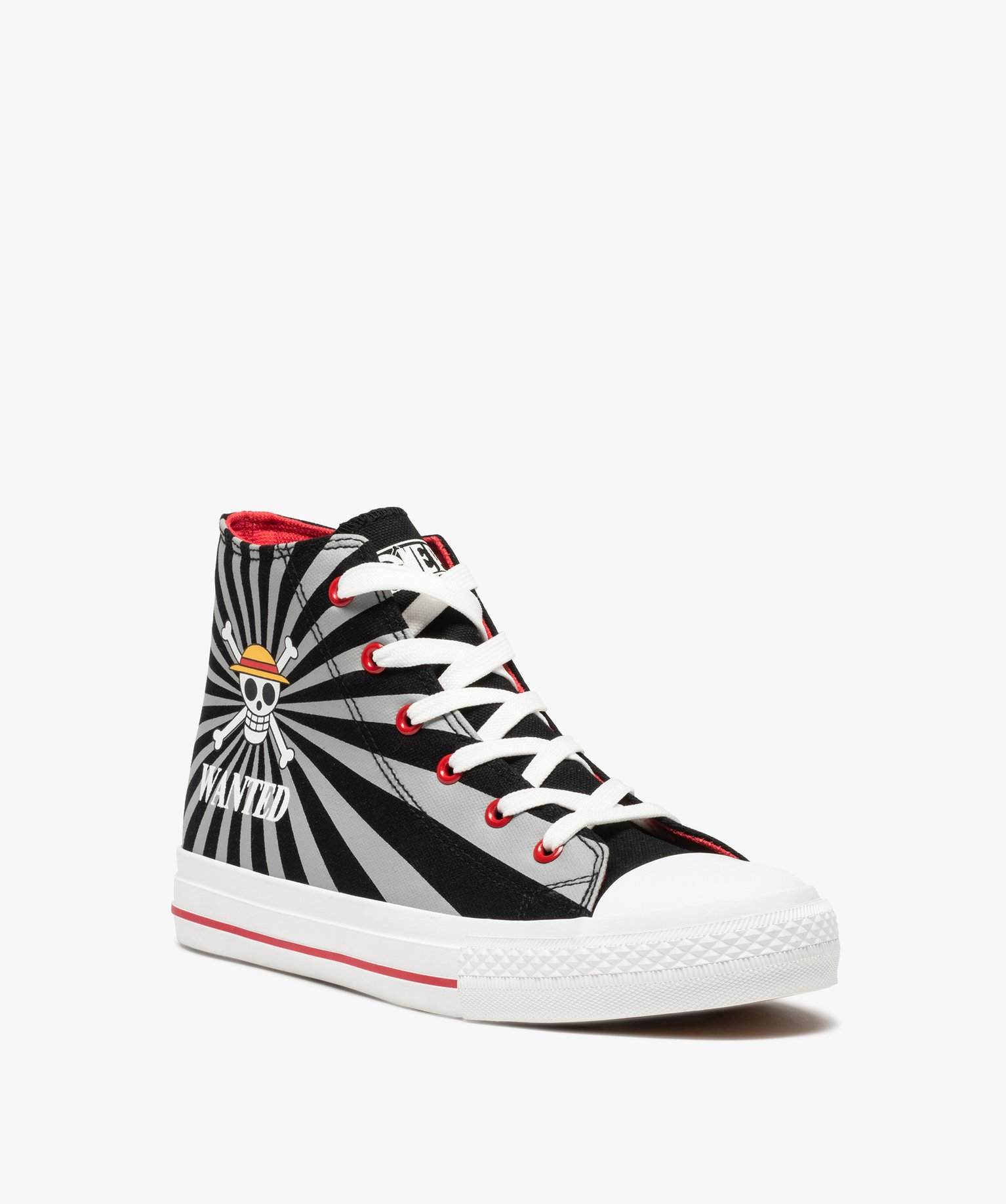 Baskets homme semi-montantes en toile – One Piece noir | GEMO