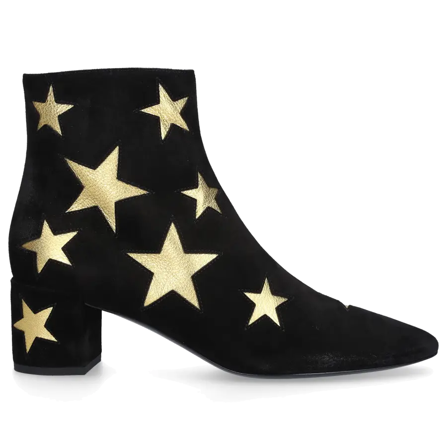 Saint Laurent - Stiefeletten LOU 50 Veloursleder - schwarz