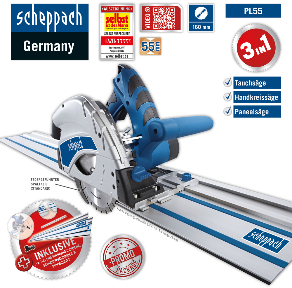 Scheppach 160 mm Tauchsägen-Set PL55
