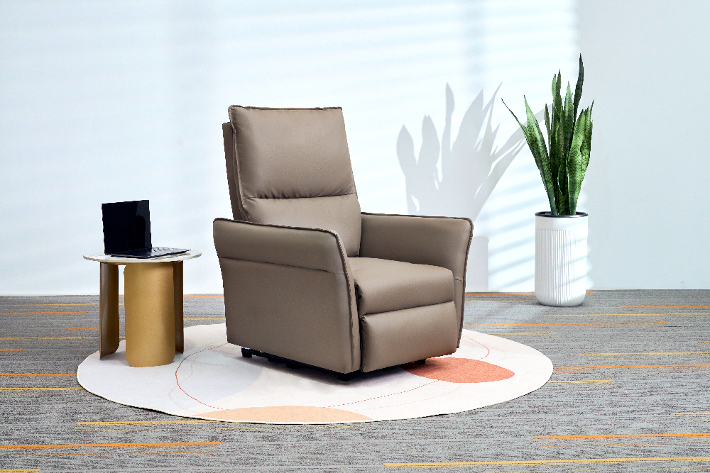 Happy Home Elektrischer Schaukel- und Massagesessel mit Heizfunktion, Beinanhebung & Airbag HWP74-BRN braun
