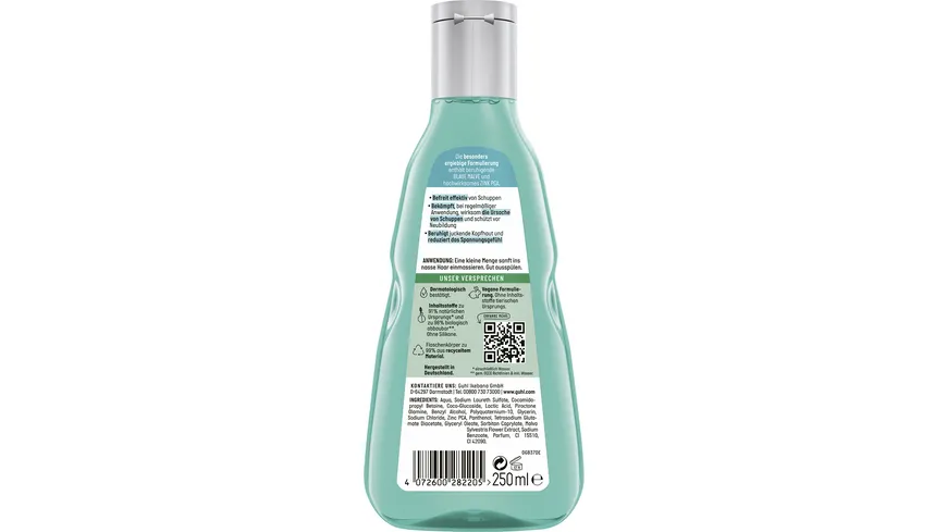 GUHL ANTI-SCHUPPEN Shampoo bei Schuppen und juckender Kopfhaut 250 ml 250 ml