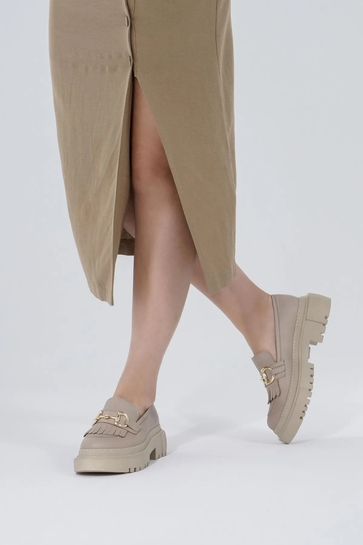CZ London  Loafer - Beige - Blockabsatz