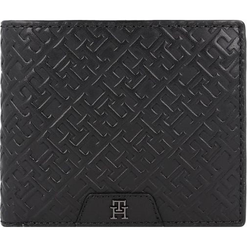 TOMMY HILFIGER TH Monogram Leather Geldbörse Leder 11 cm