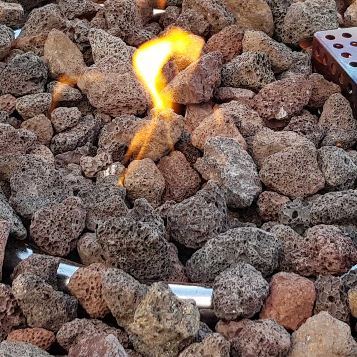 Elementi Gas Feuerstelle Montreal aus Faserbeton in Betonoptik dunkelgrau