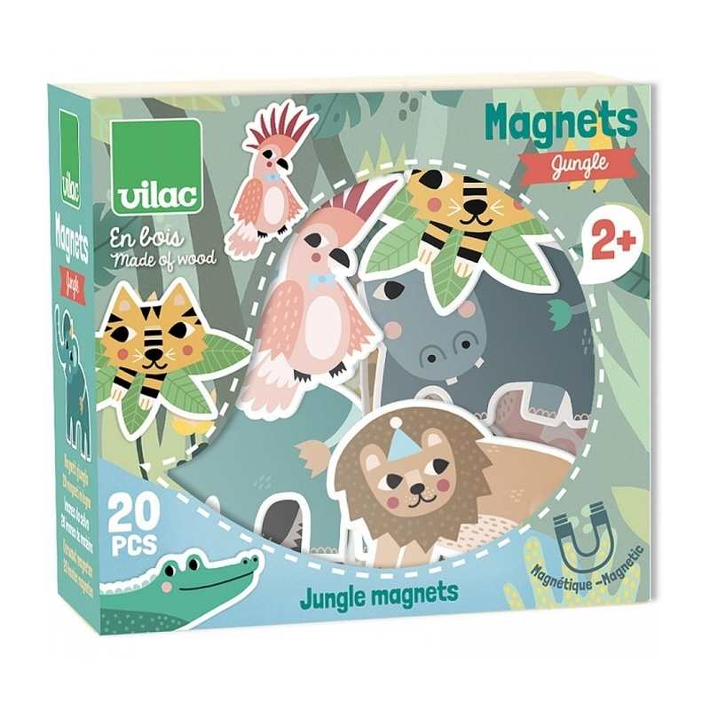 Coffrets de 20 magnets jungle Michelle Carlslund, Vilac