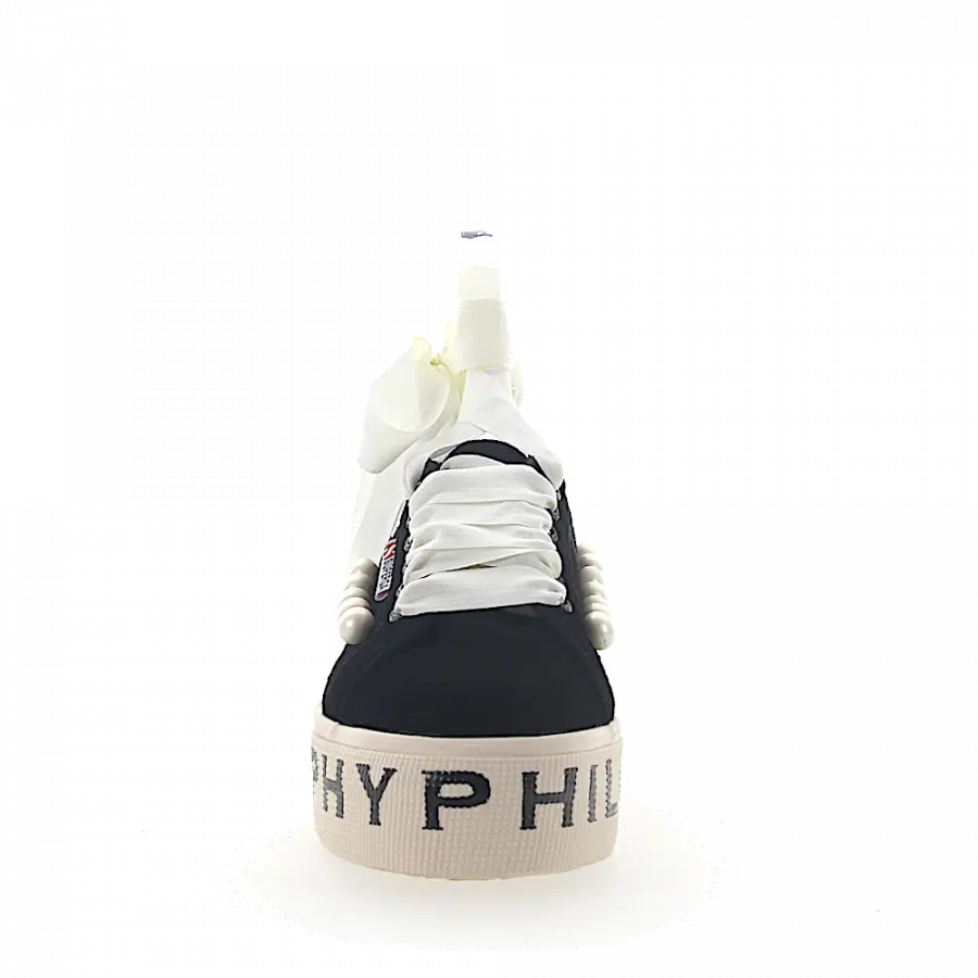 Philosophy Di Lorenzo Serafini - Sneaker Veloursleder Logo Perlen Print schwarz - schwarz
