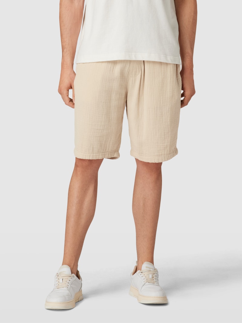 Bermudas mit elastischem Bund in beige