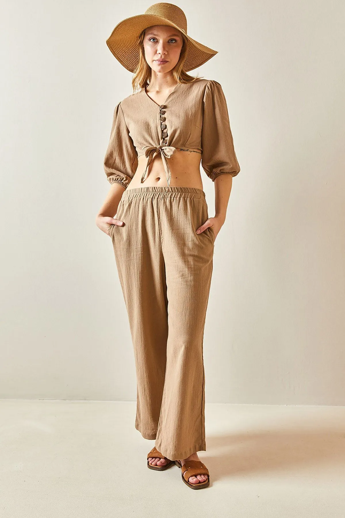 XHAN  Zweiteiler - Braun - Regular Fit