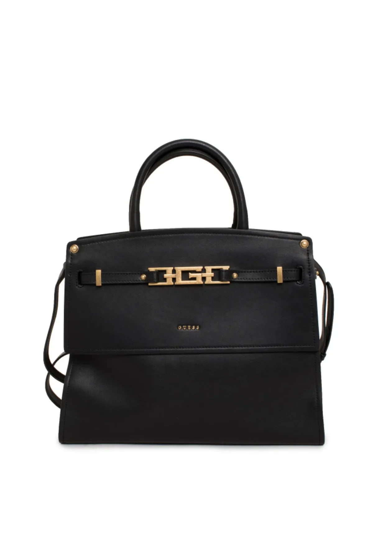 Guess  Tasche, für Damen, Doppelgriff, abnehmbarer Schultergurt, einfarbig, mit Logo, Magnetverschluss