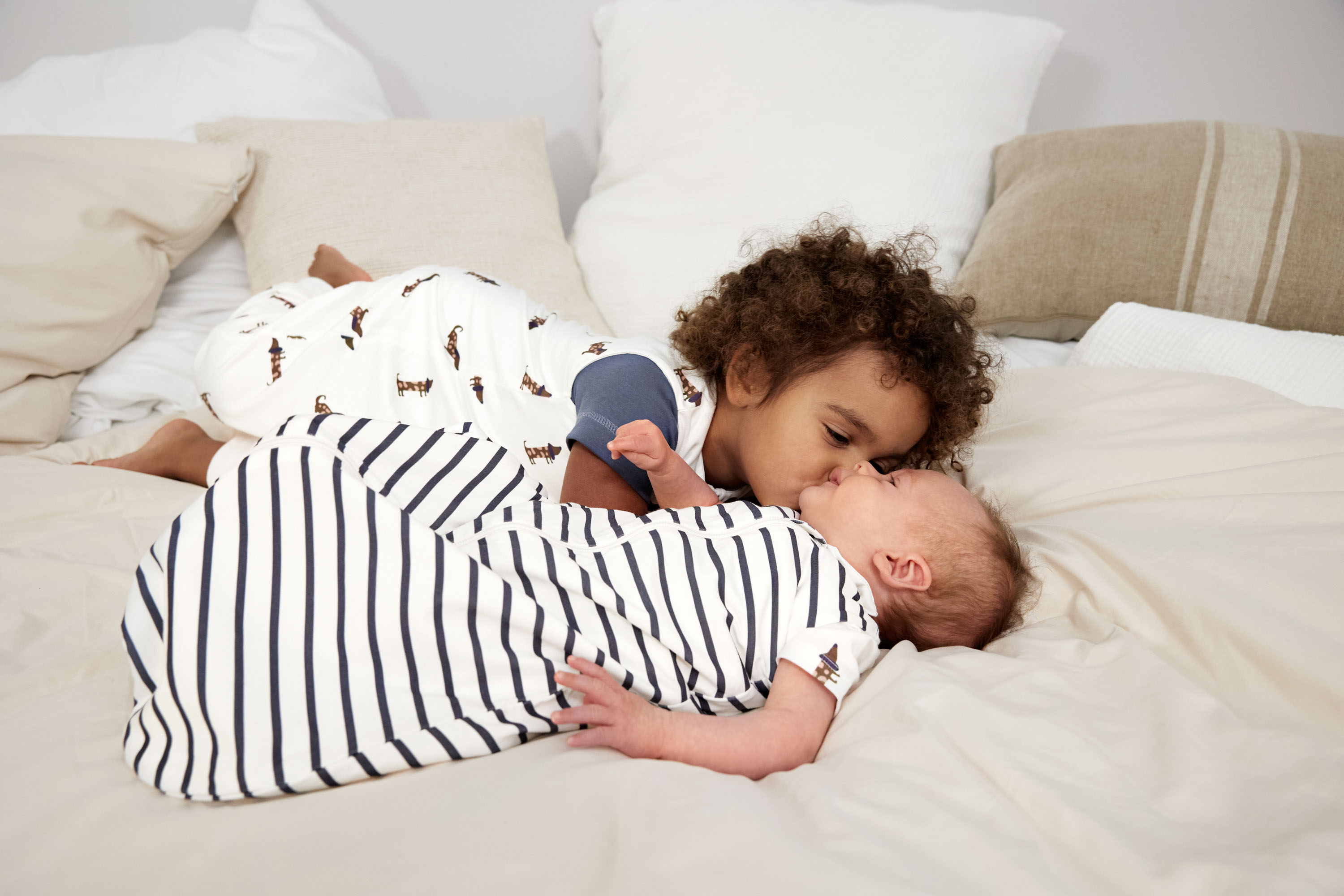 Kinder Schlafoverall 1 TOG - Bio Baumwolle, Beige